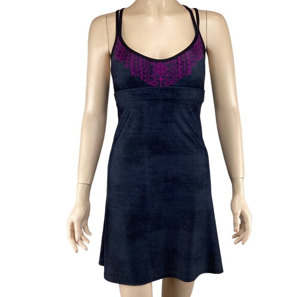 Athleta Dress Size XXS Swim Coastline Womens Black & Pink Razorback‎ - Picture 1 of 6